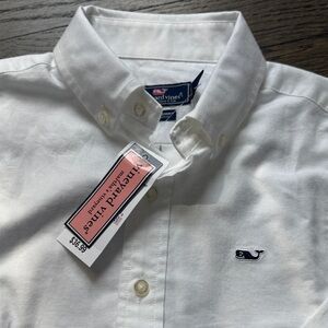 Vineyard Vines Long Sleeve White Oxford Whale Shirt Boys Size 6 NWT